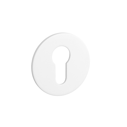 Rozeta okrągła Sterk Oval 1711 Ultra Slim 3mm WH - biały matowy wkładka