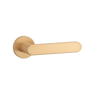 Klamka Aprile Alora R Slim 7mm KG złoty matowy na rozecie okrągłej Enger