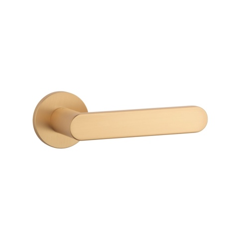 Klamka Aprile Alora R Slim 7mm KG złoty matowy na rozecie okrągłej Enger
