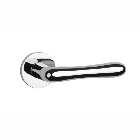 Klamka Aprile Cynia R Slim 7mm CP chrom polerowany na rozecie okrągłej Enger