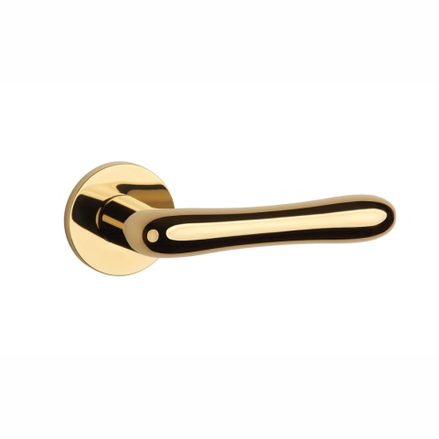 Klamka Aprile Cynia R Slim 7mm GOLD PVD złoty polerowany PVD na rozecie okrągłej Enger