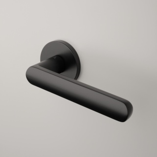 Klamka Aprile Fragola R Slim 7mm BLACK czarny matowy na rozecie okrągłej Enger