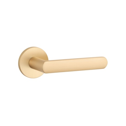 Klamka Aprile Fragola R Slim 7mm GOLD SATIN złoty matowy na rozecie okrągłej Enger