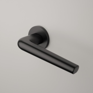 Klamka Aprile Funkia R Slim 7mm BLACK czarny matowy na rozecie okrągłej Enger
