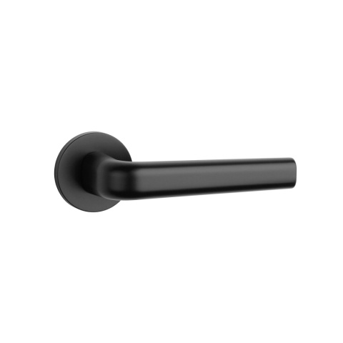 Klamka Aprile Inula R Slim 7mm BLACK czarny matowy na rozecie okrągłej Enger