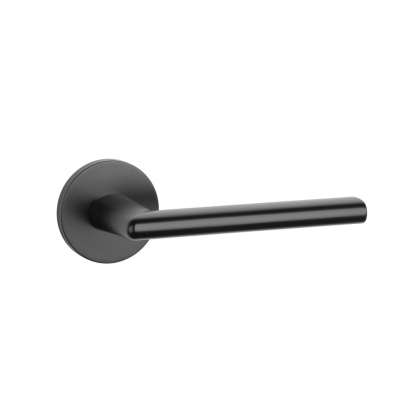 Klamka Aprile Kalmia R Slim 7mm BLACK czarny matowy na rozecie okrągłej Enger
