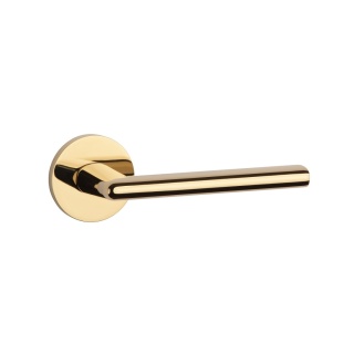 Klamka Aprile Kalmia R Slim 7mm GOLD PVD złoty polerowany PVD na rozecie okrągłej Enger