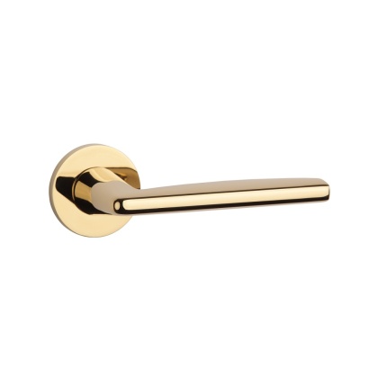 Klamka Aprile Luna R Slim 7mm GOLD PVD złoty polerowany PVD na rozecie okrągłej Enger