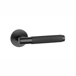 Klamka Aprile Molinia R Slim 7mm BLACK czarny matowy na rozecie okrągłej Enger