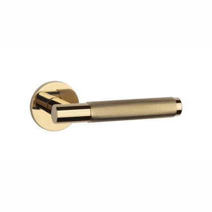 Klamka Aprile Molinia R Slim 7mm GOLD PVD złoty polerowany PVD na rozecie okrągłej Enger