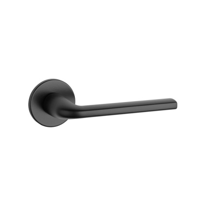 Klamka Aprile Oleandro R Slim 7mm BLACK czarny matowy na rozecie okrągłej Enger
