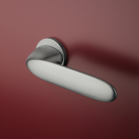 Klamka Aprile Peonia R Slim 7mm SC chrom satynowy na rozecie okrągłej Enger