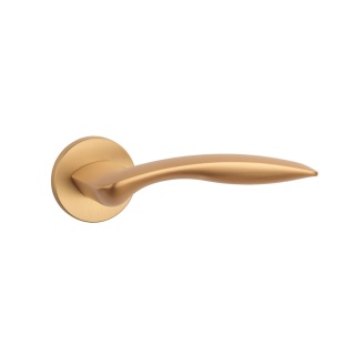 Klamka Aprile Robinia R Slim 7mm KG złoty matowy na rozecie okrągłej Enger