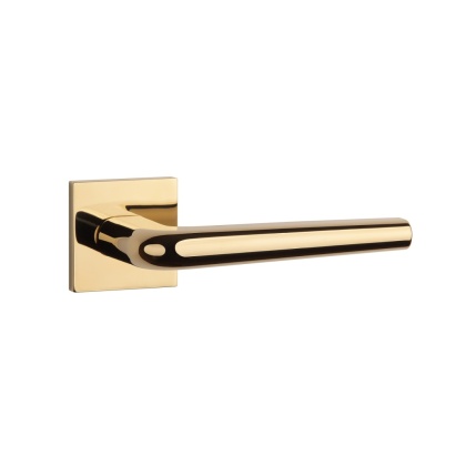 Klamka Aprile Funkia Q Slim 7mm GOLD PVD złoty polerowany PVD na rozecie kwadratowej Enger