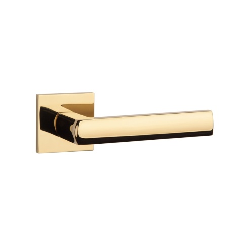 Klamka Aprile Hosta Q Slim 7mm GOLD PVD złoty polerowany PVD na rozecie kwadratowej Enger
