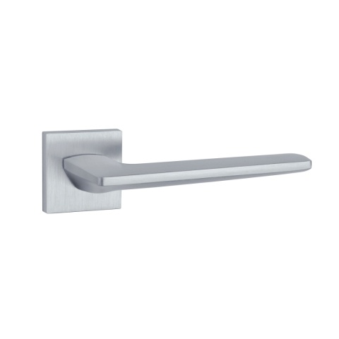 Klamka Aprile Lunaria Q Slim 7mm SC chrom satynowy na rozecie kwadratowej Enger