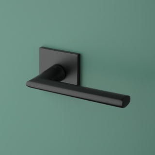 Klamka Aprile Primula Q Slim 7mm BLACK czarny matowy na rozecie kwadratowej Enger