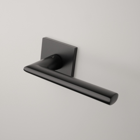 Klamka Aprile Primula Q Slim 7mm BLACK czarny matowy na rozecie kwadratowej Enger