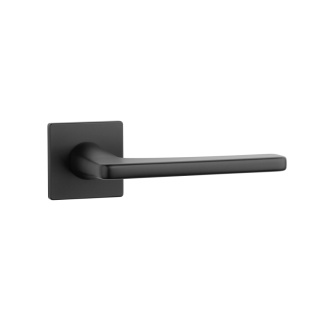 Klamka Aprile Setia Q Super Slim 5mm BK czarny matowy na rozecie kwadratowej Enger
