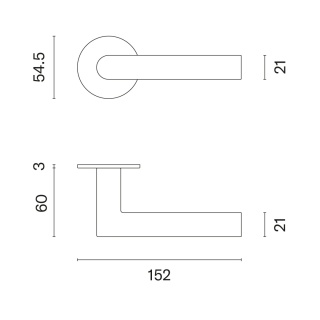 Klamka Sterk Oval 1750 Ultra Slim 3mm F5 czarny matowy na rozecie okrągłej Enger