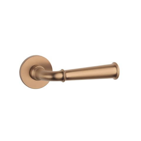 Klamka Stile Ibra R Slim 7mm LIGHT BROWN jasny brązowy na rozecie okrągłej Enger