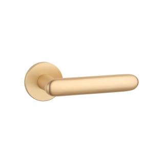 Klamka Stile Larka R Slim 7mm GOLD SATIN złoty matowy na rozecie okrągłej Enger