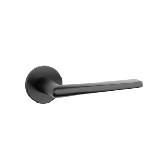 Klamka Stile Salta R Slim 7mm BLACK czarny matowy na rozecie okrągłej Enger