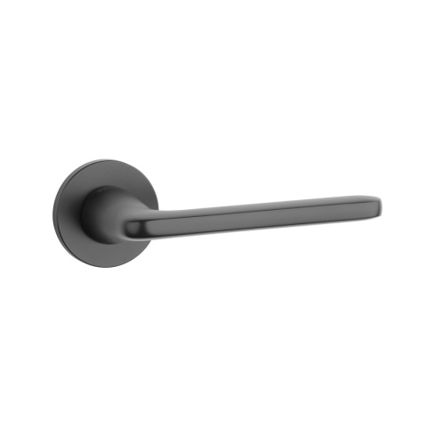 Klamka Stile Uta R Slim 7mm BLACK czarny matowy na rozecie okrągłej Enger