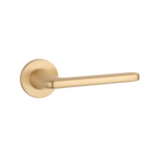 Klamka Stile Uta R Slim 7mm GOLD SATIN złoty matowy na rozecie okrągłej Enger