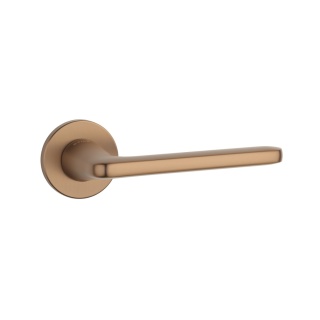 Klamka Stile Uta R Slim 7mm LIGHT BROWN jasny brązowy na rozecie okrągłej Enger