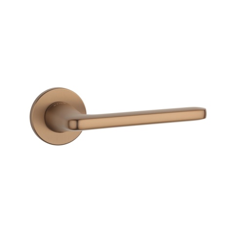 Klamka Stile Uta R Slim 7mm LIGHT BROWN jasny brązowy na rozecie okrągłej Enger