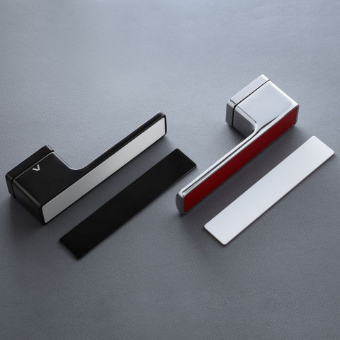 Klamka Cube Insert chrom na rozecie prostokątnej VDS Klamka Cube Insert chrom na rozecie prostokątnej VDS