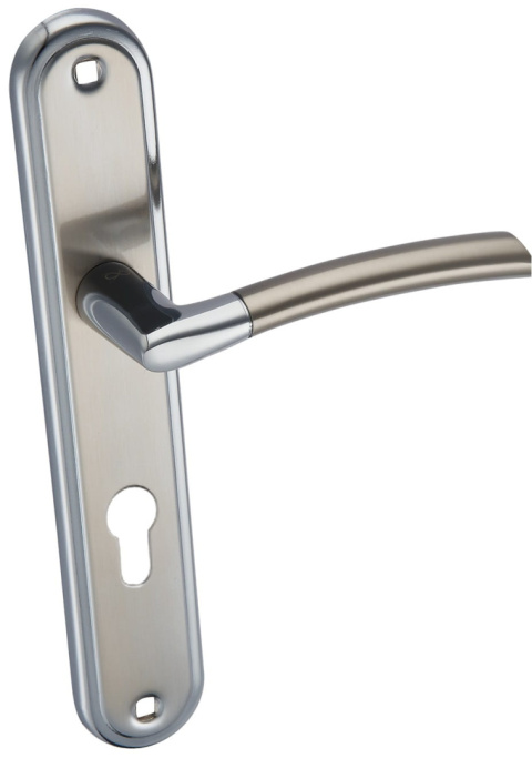 Klamka Dalia KDL 112 chrom/satyna długi szyld na wkładkę rozstaw 72 mm Infinity Line