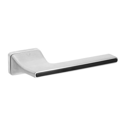Klamka Luca Insert chrom szczotkowany/czarny na rozecie prostokątnej VDS Klamka Luca Insert chrom szczotkowany/czarny na rozecie prostokątnej VDS