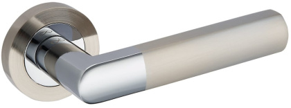 Klamka Torino KTR O 100 chrom/satyna na rozecie okrągłej Infinity Line