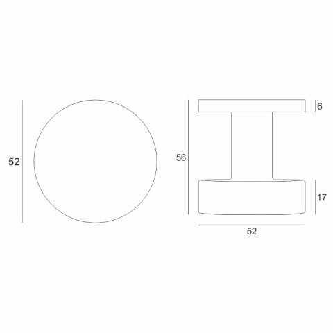Gałka ruchoma fit Prawa złota PVD na rozecie okrągłej VDS