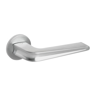 Klamka Radius fit chrom-satyna na rozecie okrągłej VDS
