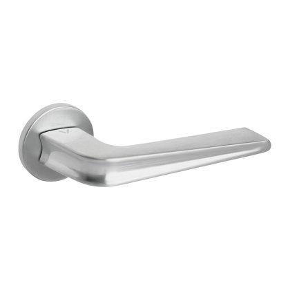 Klamka Radius fit chrom-satyna na rozecie okrągłej VDS