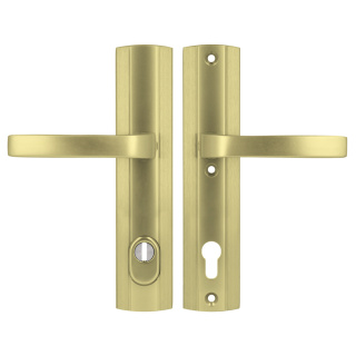 Klamko Klamka AXA Prestige Flex ++ F3 złota rozstaw 92 mm