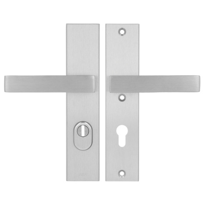 Klamko Klamka AXA Royal Flex ++ F6 inox rozstaw 72 mm