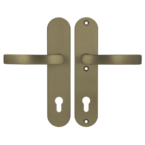 Klamko Klamka AXA Quebec ++ F4 stare złoto rozstaw 92 mm Klamko Klamka AXA Quebec ++ F4 stare złoto rozstaw 92 mm
