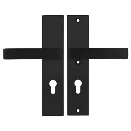 Klamko Klamka AXA Royal ++ F8 czarna rozstaw 72 mm