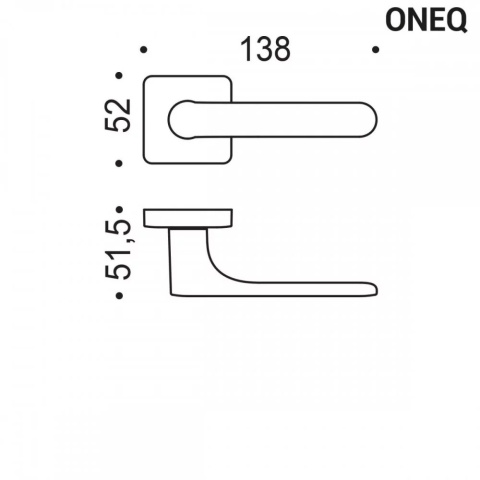 Klamka One Q brązowa na rozecie kwadratowej Colombo