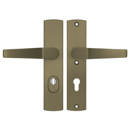 Klamko Klamka AXA Arrow Flex Premium F4 stare złoto rozstaw 72 mm