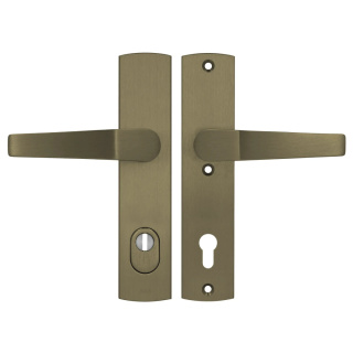Klamko Klamka AXA Arrow Flex Premium F4 stare złoto rozstaw 92 mm