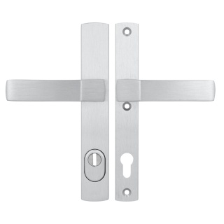 Klamko Klamka AXA Solid Flex Premium F1 srebrna rozstaw 92 mm