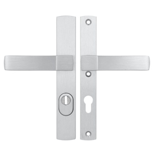 Klamko Klamka AXA Solid Flex Premium F1 srebrna rozstaw 72 mm