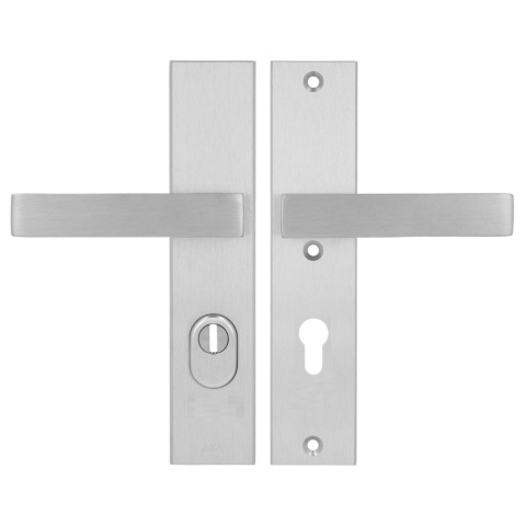 Klamko Klamka AXA Vermont Flex ++ F6 inox rozstaw 72 mm