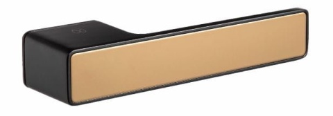 Klamka Milano RT KMNO B00/MG00 HB czarna na szyldzie prostokątnym z ukrytym kluczem Infinity Line