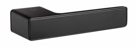 Klamka Milano RT KMNO B00/MG00 HB czarna na szyldzie prostokątnym z ukrytym kluczem Infinity Line